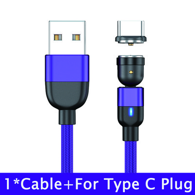 SZYUPXIN magnetinis USB kabelis 3 viename mikro USB įkroviklis 3 m LED magnetinis laido C tipo laidas skirtas iphone11 XS Xiaomi Samsung telefono laidas