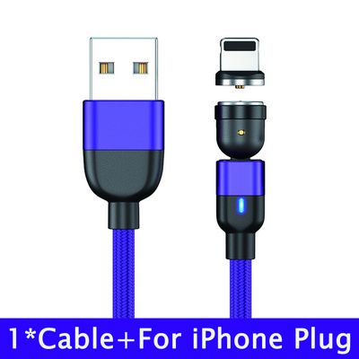 SZYUPXIN magnetinis USB kabelis 3 viename mikro USB įkroviklis 3 m LED magnetinis laido C tipo laidas skirtas iphone11 XS Xiaomi Samsung telefono laidas