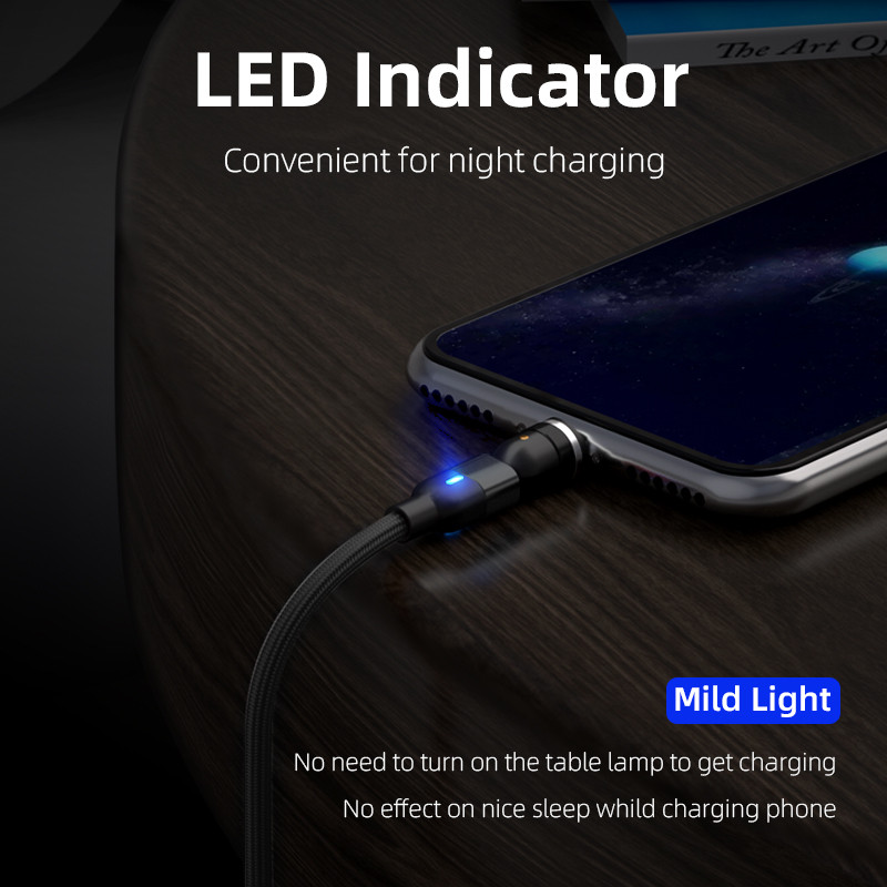 SZYUPXIN magnetinis USB kabelis 3 viename mikro USB įkroviklis 3 m LED magnetinis laido C tipo laidas skirtas iphone11 XS Xiaomi Samsung telefono laidas