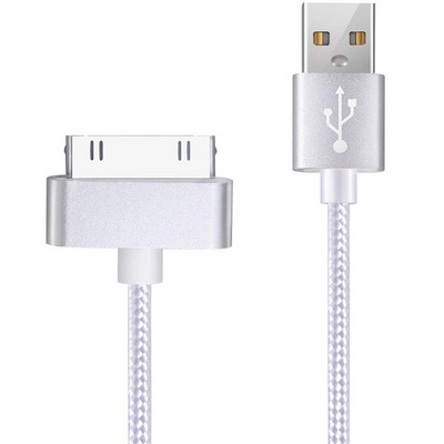 USB-kaabel iPhone 30 Pin nailonpunutis kiirlaadija andmekaabel Apple iPhone 4 4s 3G 3GS 2G iPad 1/2/3 iPod Touch iPod Nano jaoks
