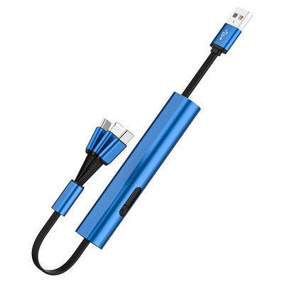 Cablu USB 3 în 1 de încărcare rapidă pentru Samsung Huawei Xiaomi Încărcător de telefon breloc Cablu de date retractabil pentru iPhone 14 13 12 11 Pro