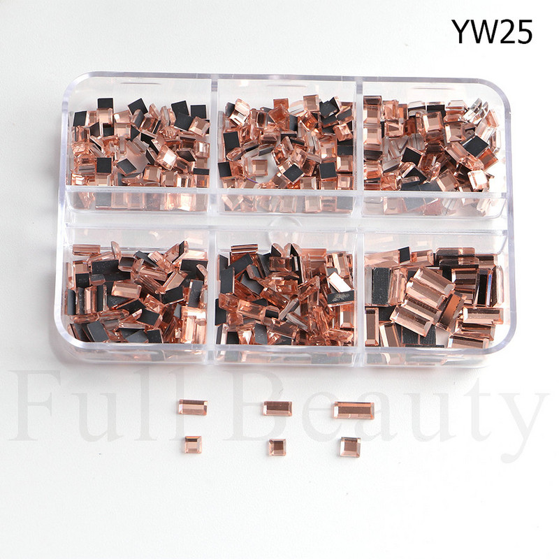 Bling mėlynas nagų krištolas krištolinis 3D lydinys nagų dailės žavesiai plokščiu dugnu, mišrios formos deimantiniai brangakmeniai prabangūs nagų reikmenys CHYW28