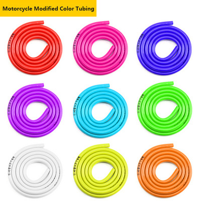 1M Motocikla šļūtene Gumijas benzīna caurule Gāzes eļļas caurules caurule Neilona mīksta Mini Moto Netīrumu Bike Krāsaina Gāzes eļļas šļūtene Degvielas vads