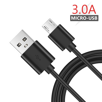 0.25/1/1.5/2/3M Micro USB kábel Gyorstöltő adatkábel töltőadapter Samsung Xiaomi Huawei Android telefon Microusb kábelekhez