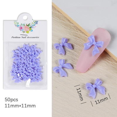 50 komada Ružičasta vrpca Mašna Ukrasi za nokte Rhinestones Leptir kravata Luksuzni pribor za manikuru Kawaii dodaci Decoracion Uñas