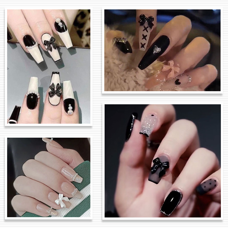 50 komada Ružičasta vrpca Mašna Ukrasi za nokte Rhinestones Leptir kravata Luksuzni pribor za manikuru Kawaii dodaci Decoracion Uñas