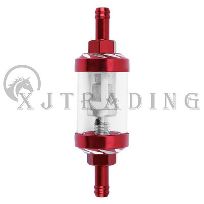 8mm CNC κράμα αλουμινίου γυαλί μοτοσικλέτας καυσίμου καυσίμου βενζίνης φίλτρο μοτοσικλέτας αξεσουάρ Moto για ATV Dirt Pit Bike Motocross