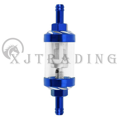 8mm CNC κράμα αλουμινίου γυαλί μοτοσικλέτας καυσίμου καυσίμου βενζίνης φίλτρο μοτοσικλέτας αξεσουάρ Moto για ATV Dirt Pit Bike Motocross