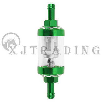 8mm CNC κράμα αλουμινίου γυαλί μοτοσικλέτας καυσίμου καυσίμου βενζίνης φίλτρο μοτοσικλέτας αξεσουάρ Moto για ATV Dirt Pit Bike Motocross