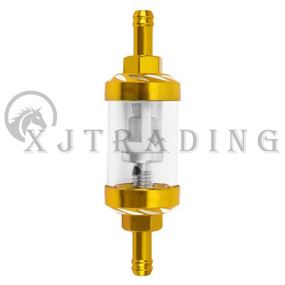 8mm CNC κράμα αλουμινίου γυαλί μοτοσικλέτας καυσίμου καυσίμου βενζίνης φίλτρο μοτοσικλέτας αξεσουάρ Moto για ATV Dirt Pit Bike Motocross