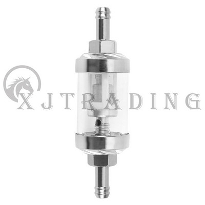 8mm CNC κράμα αλουμινίου γυαλί μοτοσικλέτας καυσίμου καυσίμου βενζίνης φίλτρο μοτοσικλέτας αξεσουάρ Moto για ATV Dirt Pit Bike Motocross