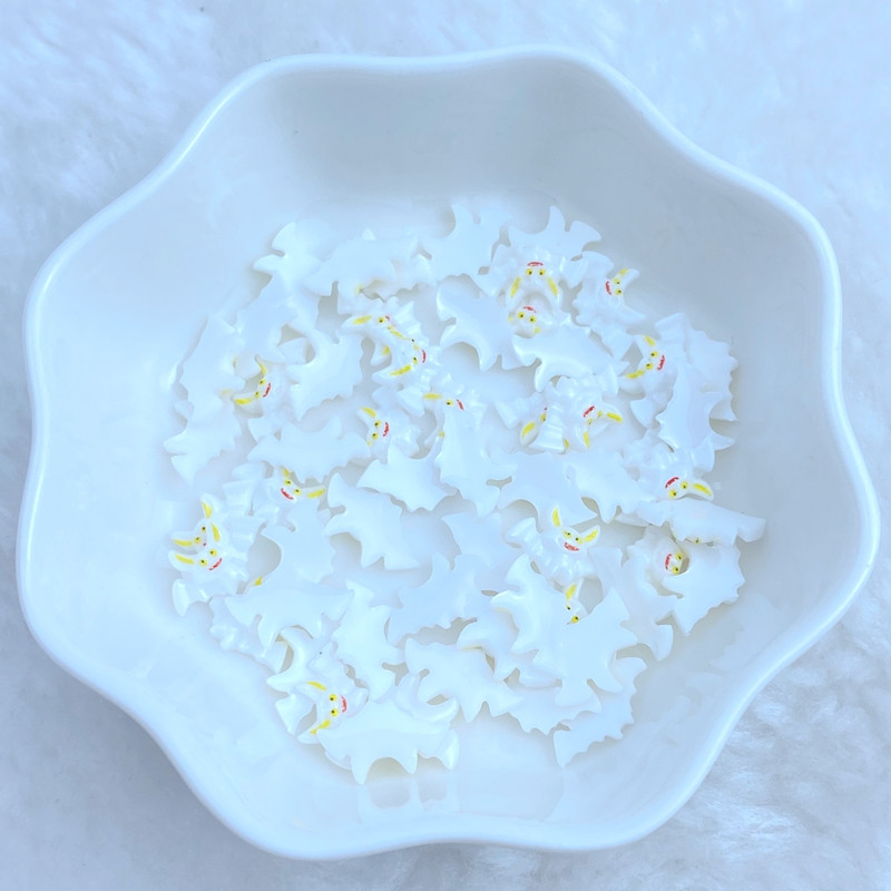 50 vnt. 3D dervos nagų mielas animacinis filmas Helovinas šikšnosparnio nagų dalys priedai Kawaii „pasidaryk pats“ nagų dailės dekoravimas