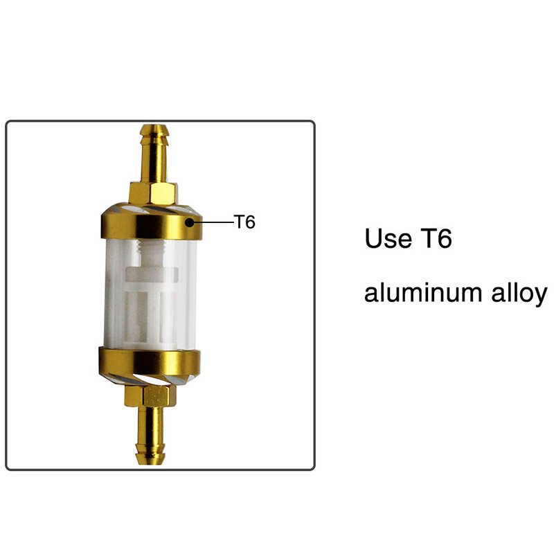 AlCON-Racing 8mm 6mm kuro filtras Benzino dyzelinas Inline Racing Universalūs priedai Aliuminis motoroleriams Motociklų priedai