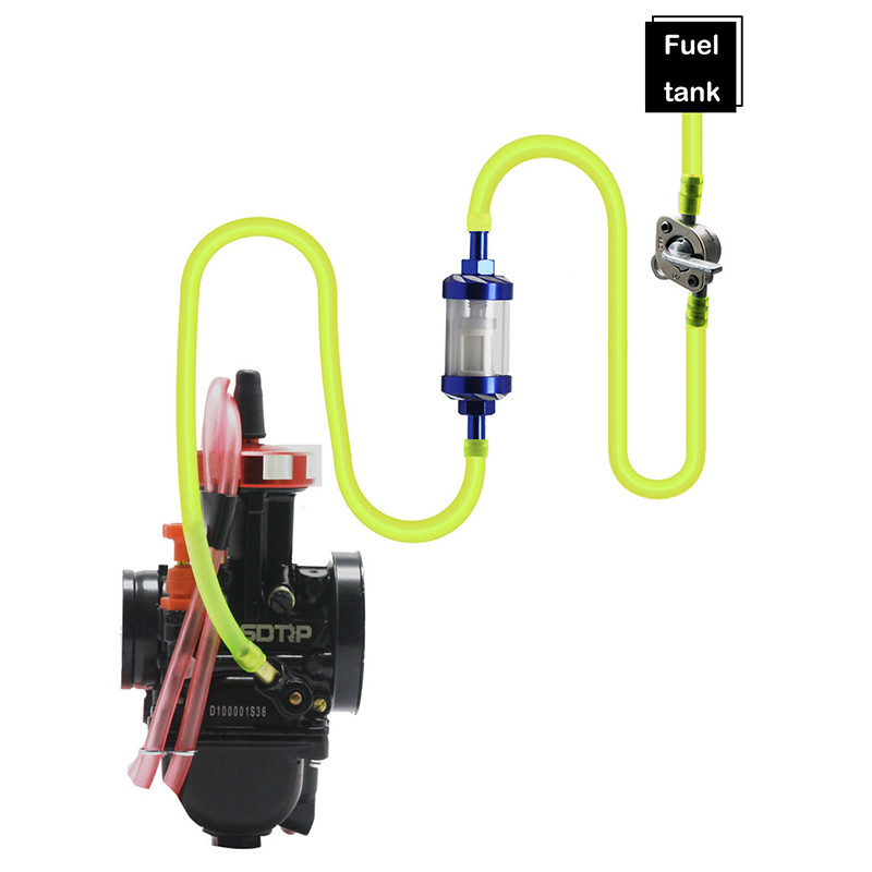AlCON-Racing 8mm 6mm kuro filtras Benzino dyzelinas Inline Racing Universalūs priedai Aliuminis motoroleriams Motociklų priedai