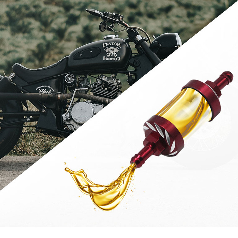 AlCON-Racing 8mm 6mm kuro filtras Benzino dyzelinas Inline Racing Universalūs priedai Aliuminis motoroleriams Motociklų priedai