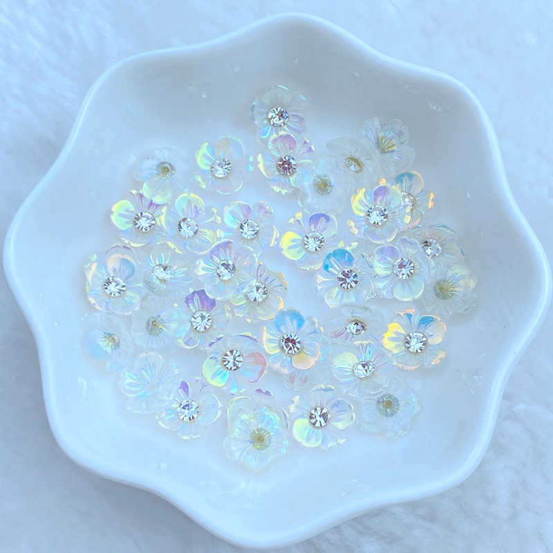30 tk Uus armas mini läikiv teemant lill, küünte kivid kalliskivid särav küünte kunst ehted maniküür küünte kaunistus aksessuaar