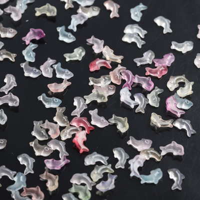 20 tk 7x11mm delfiinikujuline küünekunst klaasist kivikivid suvised uued kujundused gradient tarretisvärvid küünekunst 3D võlusid kaunistused
