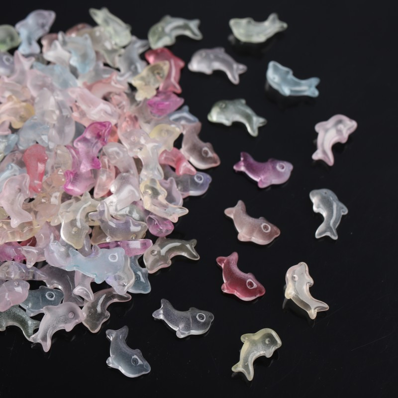 20 tk 7x11mm delfiinikujuline küünekunst klaasist kivikivid suvised uued kujundused gradient tarretisvärvid küünekunst 3D võlusid kaunistused