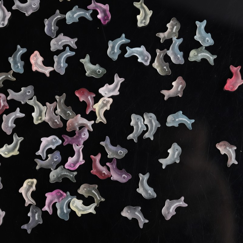 20 tk 7x11mm delfiinikujuline küünekunst klaasist kivikivid suvised uued kujundused gradient tarretisvärvid küünekunst 3D võlusid kaunistused