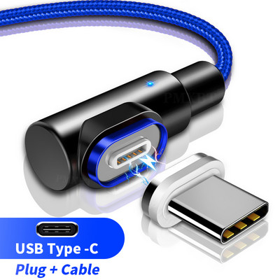 90 laipsnių magnetinis kabelis Micro USB Type C greitas įkrovimas, skirtas iPhone 12 11 Por Huawei Xiaomi mobiliesiems telefonams USB C magneto įkrovimo laidas