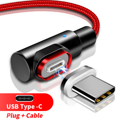 90 laipsnių magnetinis kabelis Micro USB Type C greitas įkrovimas, skirtas iPhone 12 11 Por Huawei Xiaomi mobiliesiems telefonams USB C magneto įkrovimo laidas