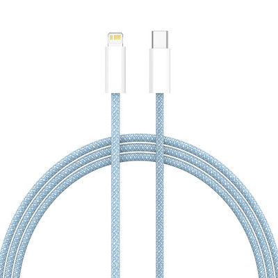 20W PD USB-C Lightning Charger Weaving kabel za iPhone 11 12 13 14 Pro Max brzo punjenje XS XR X 8 7 6 Plus SE 2020 žičani kabel