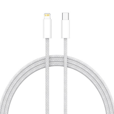 20W PD USB-C Lightning Charger Weaving kabel za iPhone 11 12 13 14 Pro Max brzo punjenje XS XR X 8 7 6 Plus SE 2020 žičani kabel
