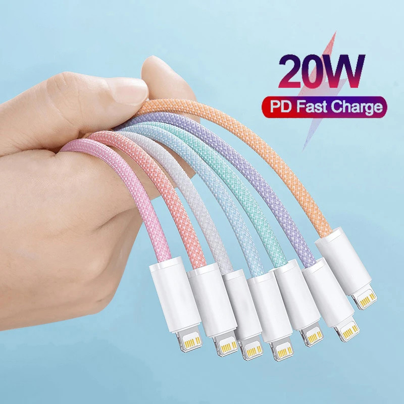 20W PD USB-C Lightning Charger Weaving kabel za iPhone 11 12 13 14 Pro Max brzo punjenje XS XR X 8 7 6 Plus SE 2020 žičani kabel