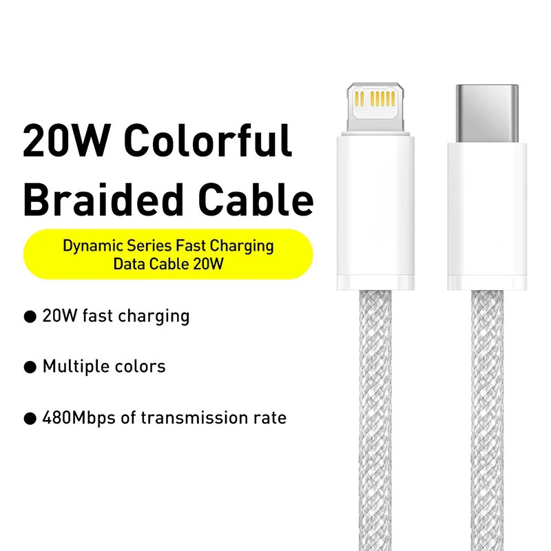 20W PD USB-C Lightning Charger Weaving kabel za iPhone 11 12 13 14 Pro Max brzo punjenje XS XR X 8 7 6 Plus SE 2020 žičani kabel