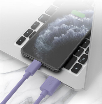 Течен силиконов кабел Зарядно устройство за IPhone 11 Pro Max X XR XS 8 7 6 6s 5 5s IPad Кабел за зареждане Кабел за зарядно устройство за кабел за IPhone