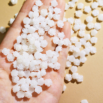 100 de bucăți 3D acrilic flori Nail Art Charms Accesorii 6mm Camellia Rose Bijuterii pentru decorarea unghiilor Articole pentru manichiura Piese pentru unghii