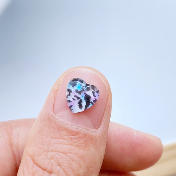 100 τμχ Νέο γυαλιστερό Leopard Heart Nail Rhinestones Πολύτιμοι λίθοι Glitter Nail Art Κοσμήματα Μανικιούρ Νυχιών Διακόσμησης Αξεσουάρ