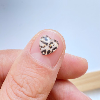 100 τμχ Νέο γυαλιστερό Leopard Heart Nail Rhinestones Πολύτιμοι λίθοι Glitter Nail Art Κοσμήματα Μανικιούρ Νυχιών Διακόσμησης Αξεσουάρ