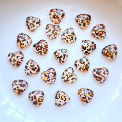 100 vnt. Nauji blizgantys leopardo širdies nagų krištoliniai akmenys brangakmeniai Blizgučiai nagų dailė Papuošalai Manikiūras Nagų dekoravimo aksesuaras