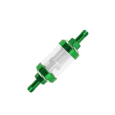 ZSDTRP 6mm 8mm Filtru de combustibil în linie pentru benzină pentru motocicletă pentru Pit Dirt Bike CNC, aliaj de aluminiu, sticlă, filtre de combustibil pentru motociclete