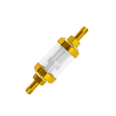 ZSDTRP 6mm 8mm Filtru de combustibil în linie pentru benzină pentru motocicletă pentru Pit Dirt Bike CNC, aliaj de aluminiu, sticlă, filtre de combustibil pentru motociclete