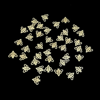 100 τμχ/παρτίδα Ιαπωνία 3d Gold Honey Bee Nail Art Decorations Charm Diy Manicure Κοσμήματα από κράμα καρφιά για αξεσουάρ κοσμημάτων Πριτσίνια