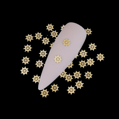 100 vnt. / lot. Japonija 3d auksas Honey Bee nagų dailės puošmenos Charm Diy Manikiūras Papuošalai Lydinio smeigės papuošalams Priedai Kniedės