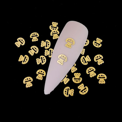100 vnt. / lot. Japonija 3d auksas Honey Bee nagų dailės puošmenos Charm Diy Manikiūras Papuošalai Lydinio smeigės papuošalams Priedai Kniedės