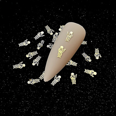 100 vnt. / lot. Japonija 3d auksas Honey Bee nagų dailės puošmenos Charm Diy Manikiūras Papuošalai Lydinio smeigės papuošalams Priedai Kniedės