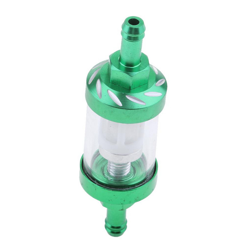 CNC universalus paspirtukas Dirt Go Kart 8mm 5/16" dujų kuro filtras, daugkartinis neribotą laiką Aukštos kokybės CNC aliuminis + stiklas