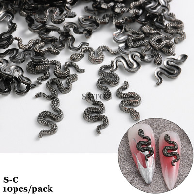 3D Metāla nagu piekariņi Zelta Sudraba Nail Art Gredzens Sprādze Punk Volume Decoration Kawaii Aksesuāri Lente Rhinestones Rotaslietas GL512