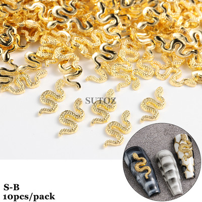 3D Metāla nagu piekariņi Zelta Sudraba Nail Art Gredzens Sprādze Punk Volume Decoration Kawaii Aksesuāri Lente Rhinestones Rotaslietas GL512
