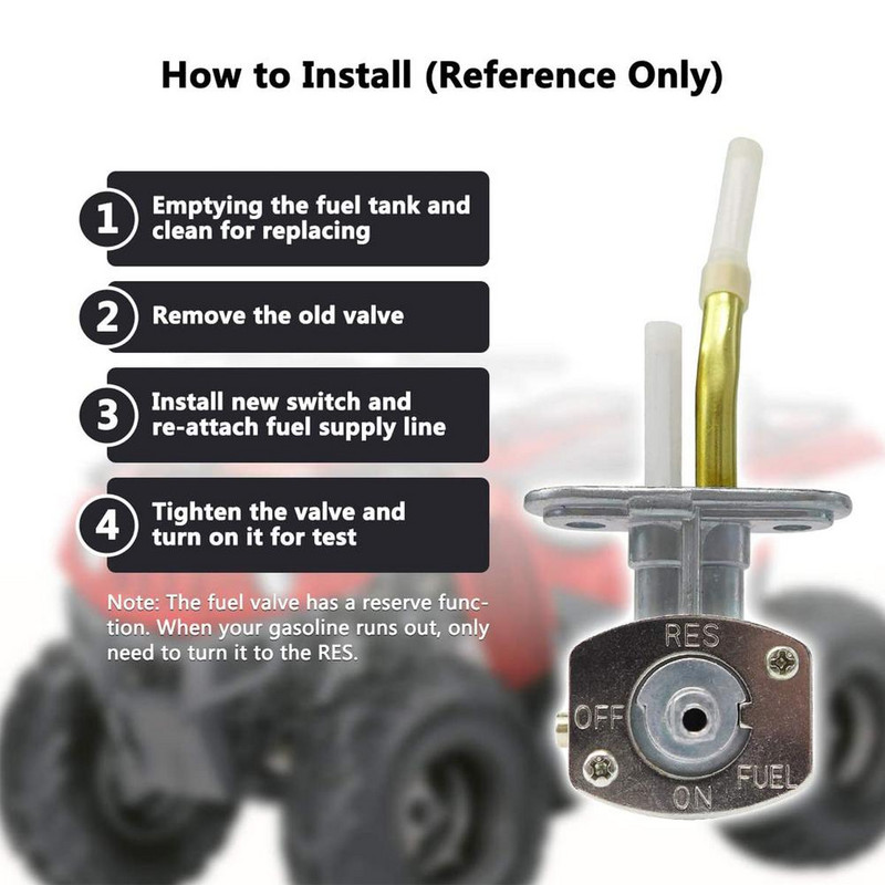 Automobilio degalų vožtuvo jungiklis Dujų degalų vožtuvo išjungimas „Petcock“ dalys, suderinamos su Arctic Cat 250 300 400 500