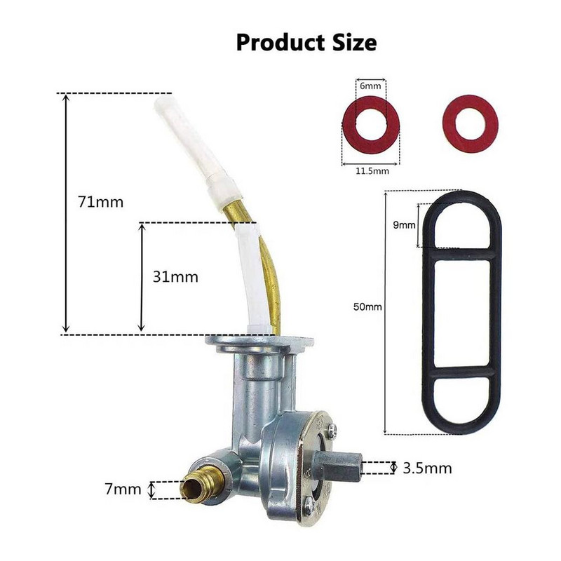 Automobilio degalų vožtuvo jungiklis Dujų degalų vožtuvo išjungimas „Petcock“ dalys, suderinamos su Arctic Cat 250 300 400 500