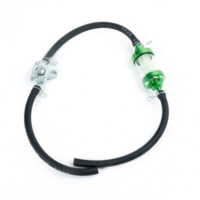 Värvi 8mm mootorratta sisemine kütusefilter Bensiinifiltrid + Bensiini kütusetoru voolik + Klambrid Moto Roller Dirt Bike