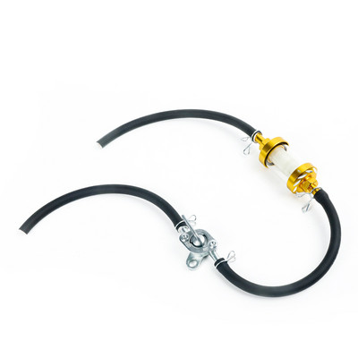 Värvi 8mm mootorratta sisemine kütusefilter Bensiinifiltrid + Bensiini kütusetoru voolik + Klambrid Moto Roller Dirt Bike