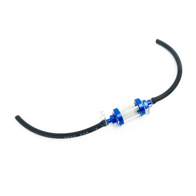 Värvi 8mm mootorratta sisemine kütusefilter Bensiinifiltrid + Bensiini kütusetoru voolik + Klambrid Moto Roller Dirt Bike