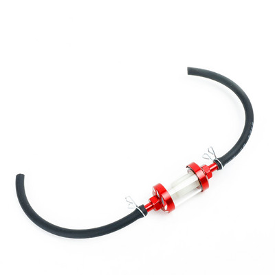 Värvi 8mm mootorratta sisemine kütusefilter Bensiinifiltrid + Bensiini kütusetoru voolik + Klambrid Moto Roller Dirt Bike