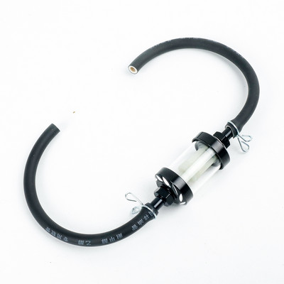 Värvi 8mm mootorratta sisemine kütusefilter Bensiinifiltrid + Bensiini kütusetoru voolik + Klambrid Moto Roller Dirt Bike